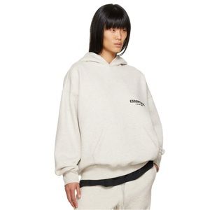 NWT Essentials off white flocked hoodie